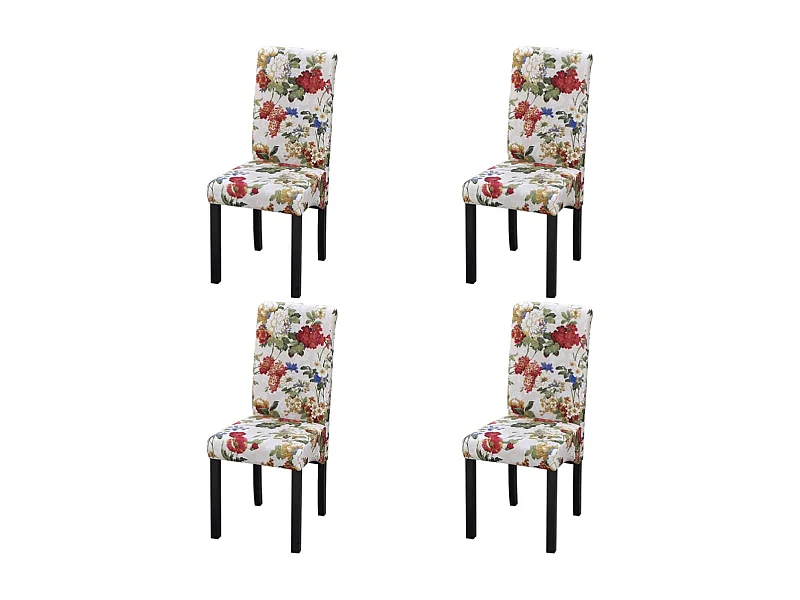 Chaises à manger Lot de 4 multicolore tissu REO92572