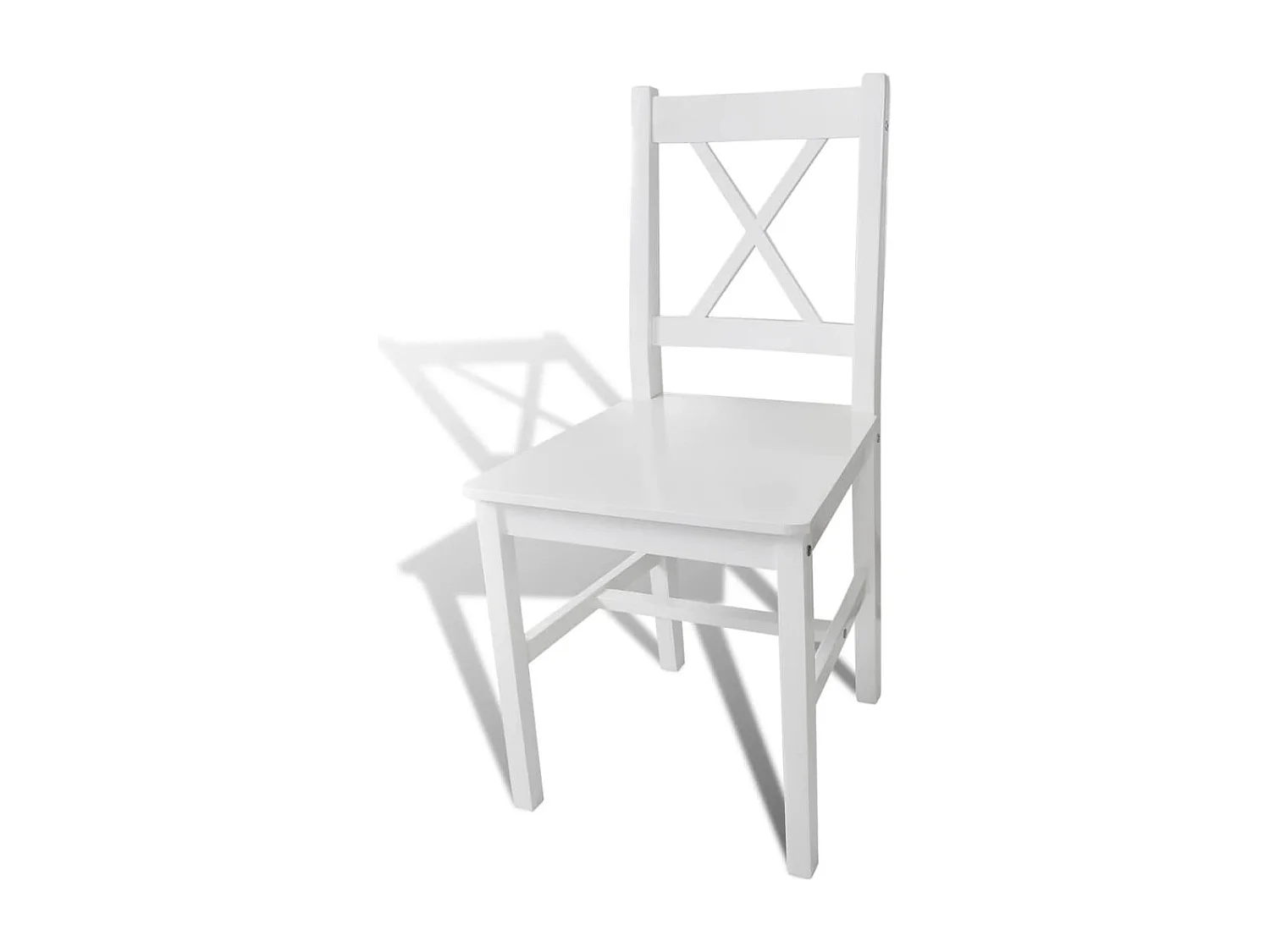 Chaises à manger Lot de 4 blanc bois de pin REO31547