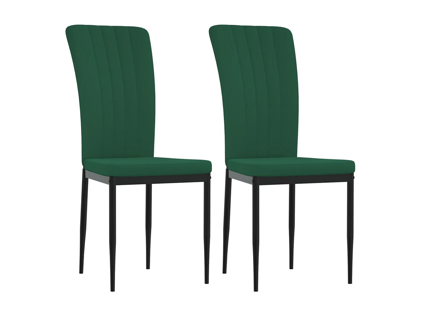 Chaises à manger Lot de 2 Vert foncé Velours REO21966