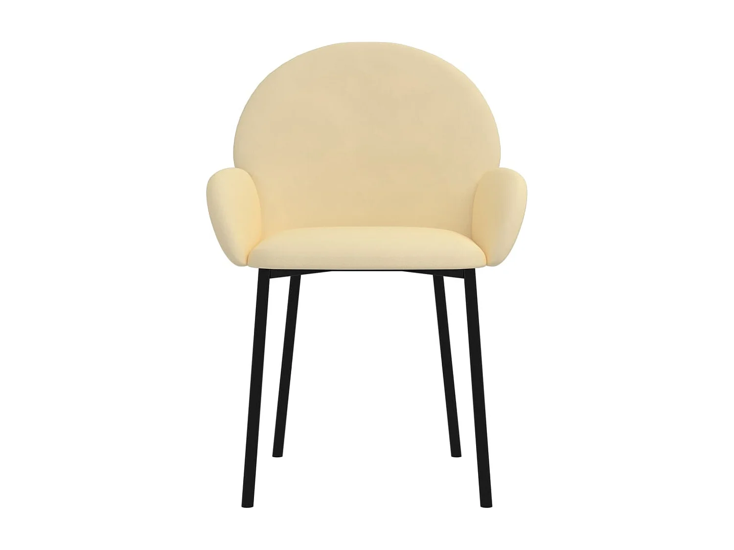 Chaises à manger Lot de 2 Crème Velours REO53728