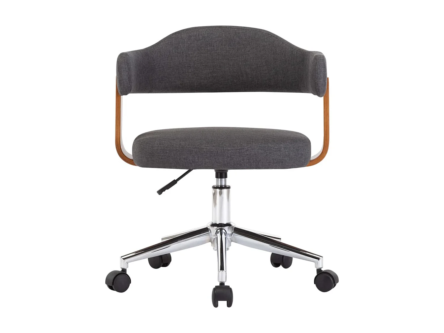 Chaises pivotantes à manger Lot de 2 gris bois courbé et tissu REO21747