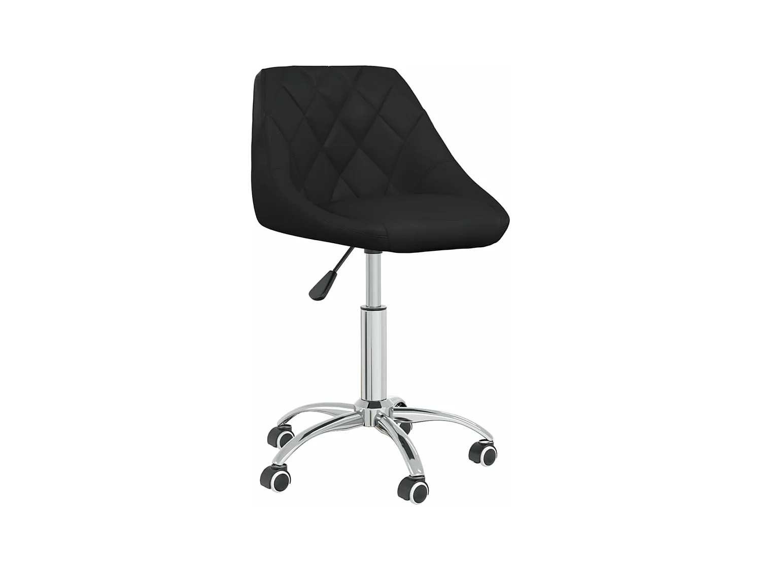 Chaise pivotante de salle à manger Noir Similicuir REO64473