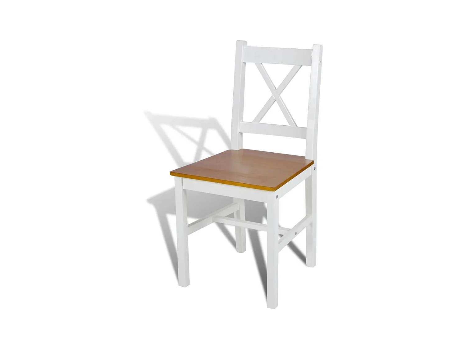 Eetkamerstoelen 2 st grenenhout wit NL186711