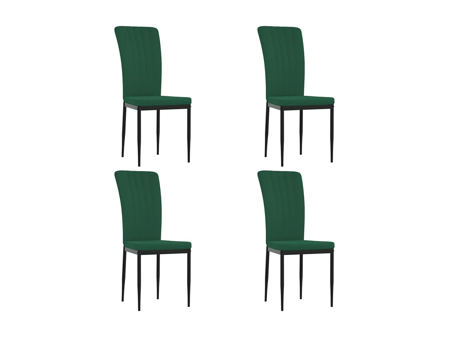 Cadeiras de jantar 4 pcs veludo verde-escuro PT208755