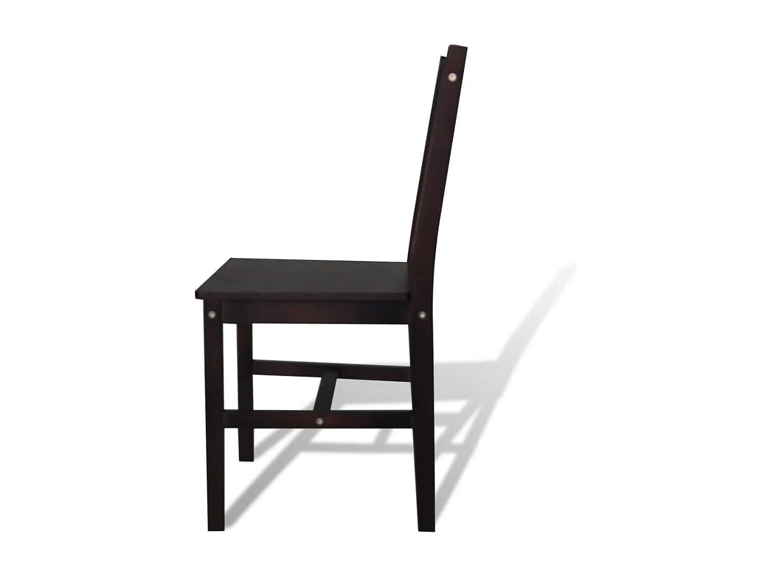 Chaises à manger Lot de 6 marron foncé pinède REO60698