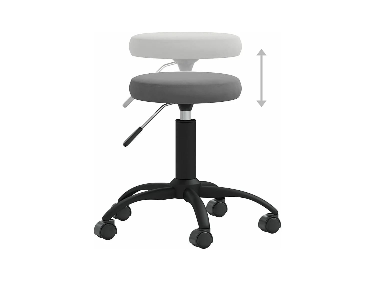 Chaise de salle à manger Gris foncé Velours REO94470