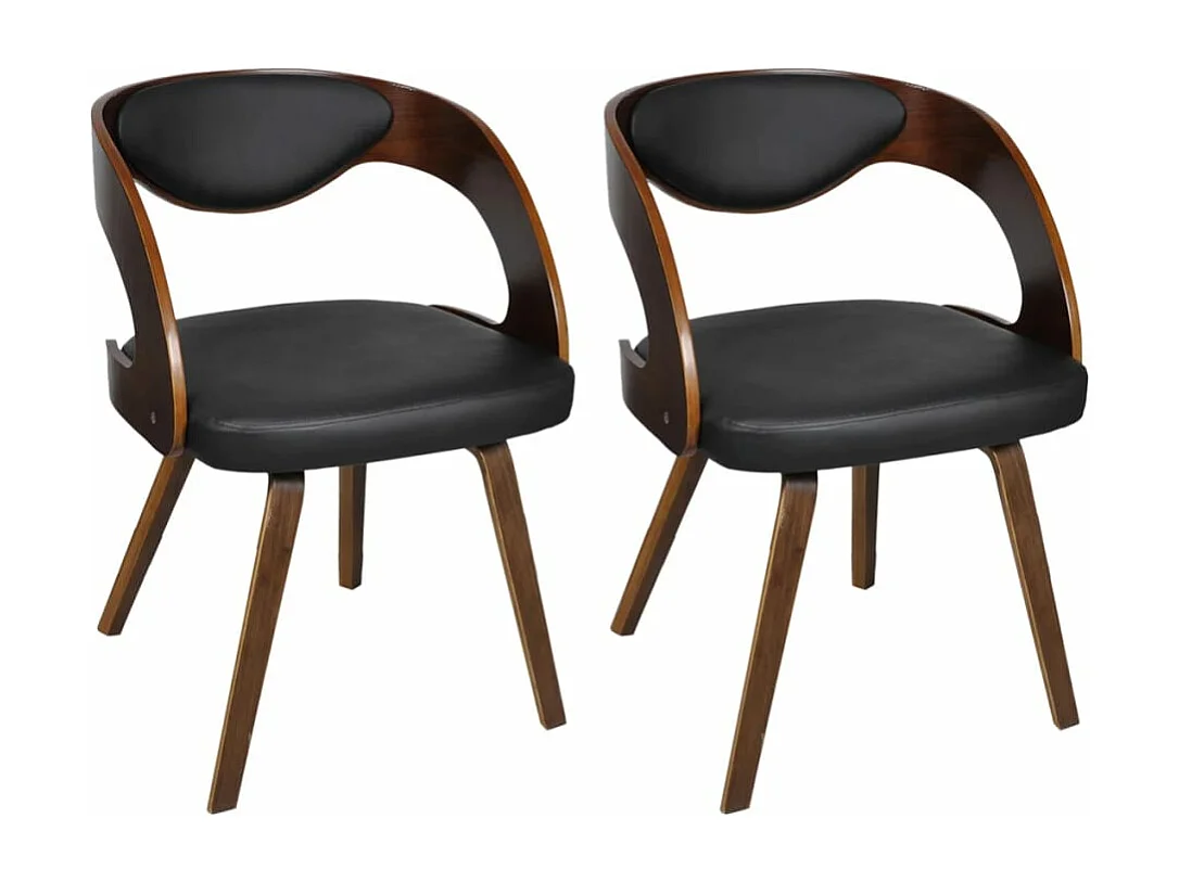 2er-set-Stühle| Esszimmerstühle Braun Kunstleder -gkd578998