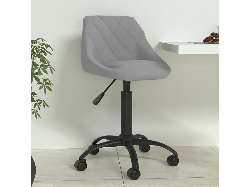 Silla de comedor de terciopelo gris claro ES110012