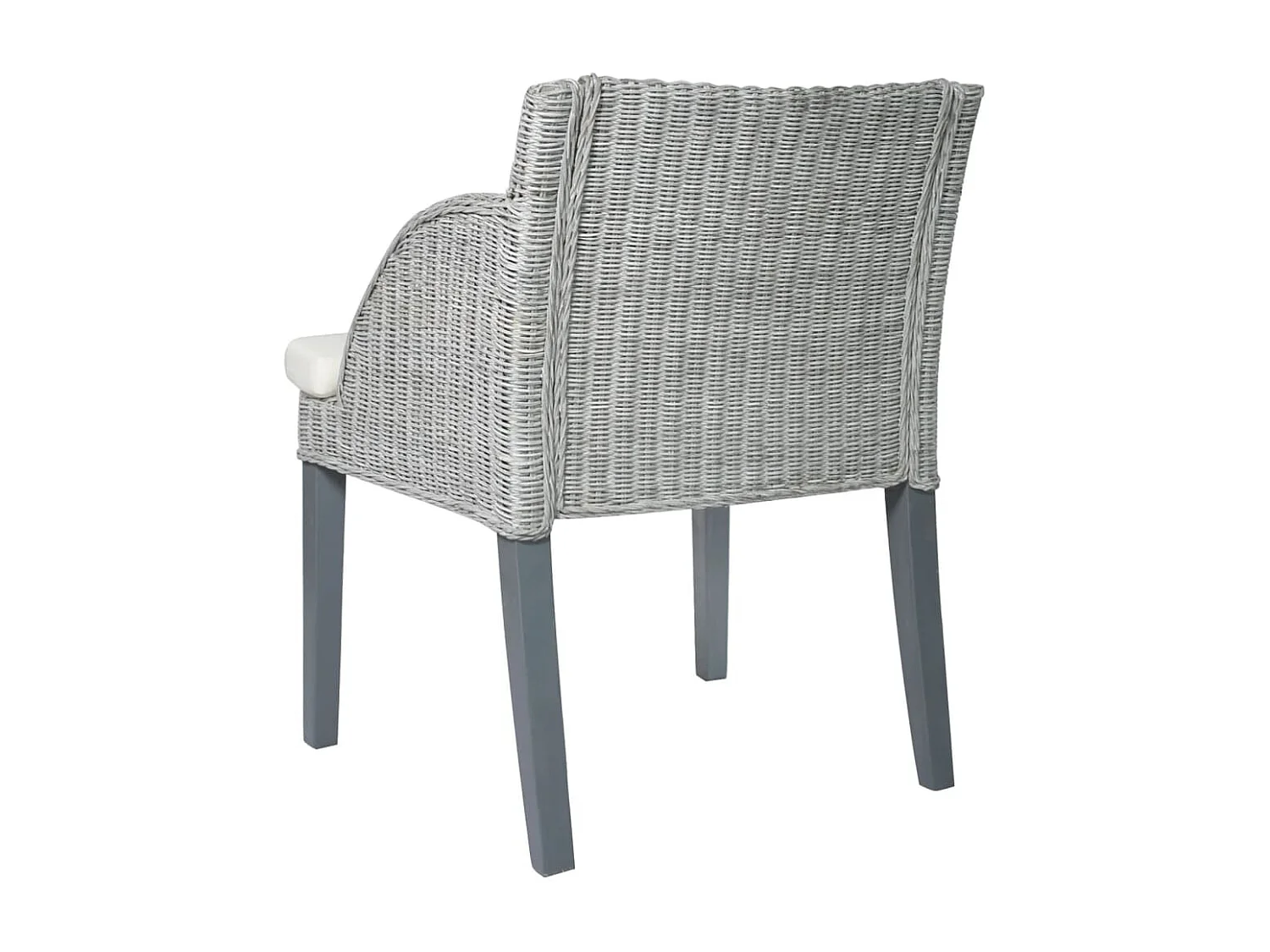 Eetkamerstoelen 2 st met kussens natuurlijk rattan grijs NL871147