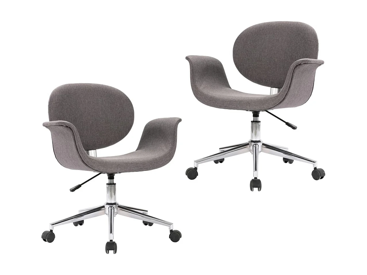 2er-set-Drehbare Esszimmerstühle | Stühle Grau Stoff -gkd473422