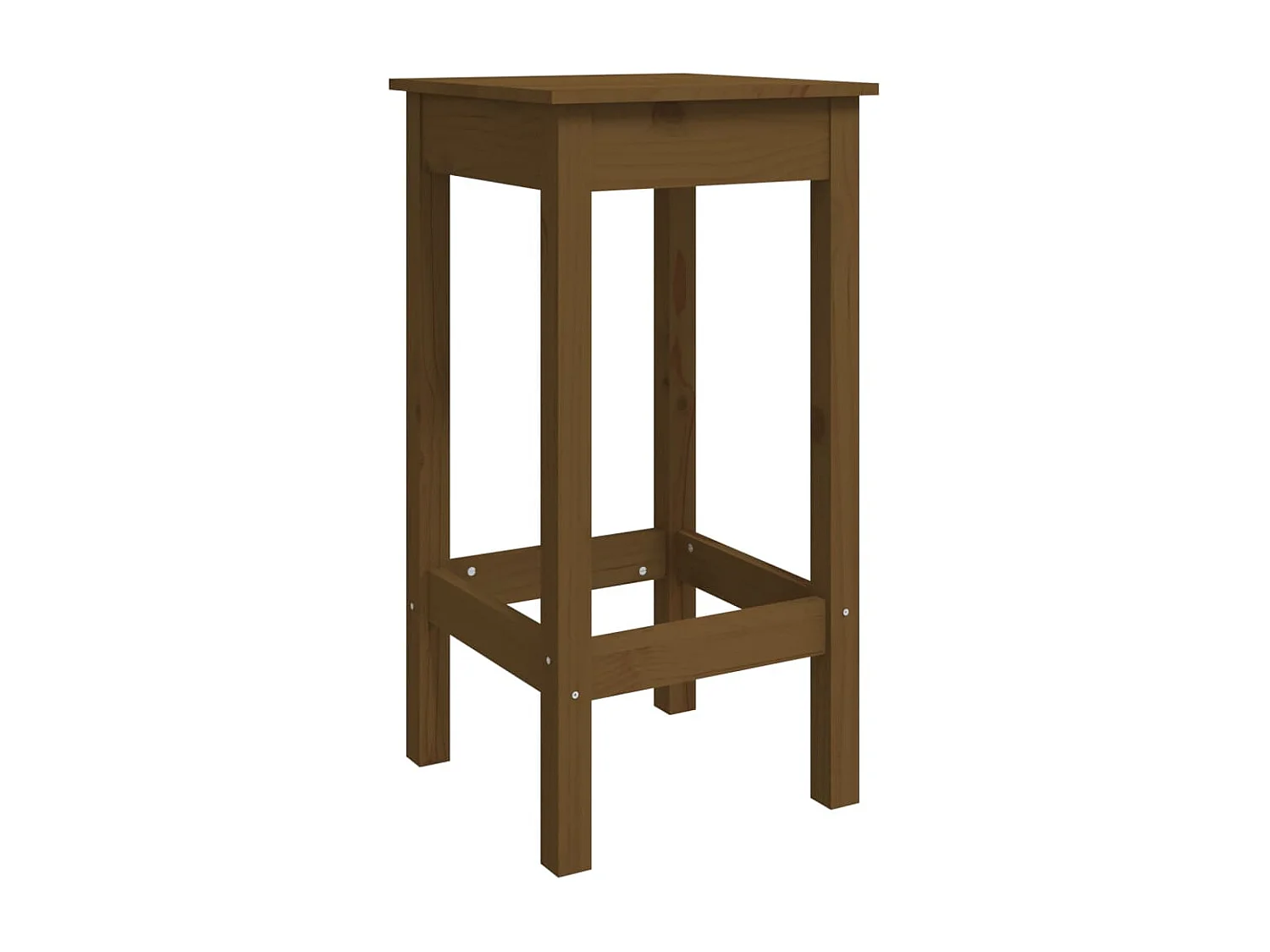 Tabourets de bar lot de 2 marron miel 40x40x78 cm bois pin solide REO75651