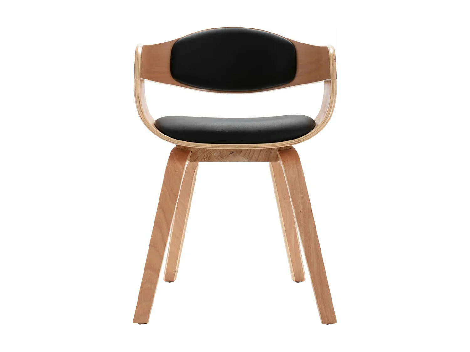 Chaises à manger Lot de 2 bois courbé et similicuir REO65142