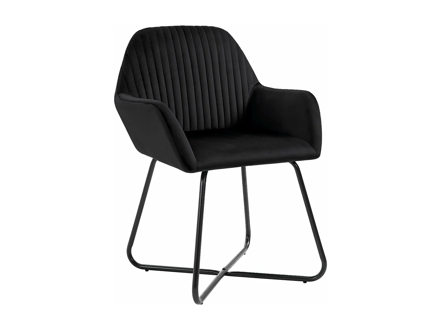 Eetkamerstoelen 2 st fluweel zwart NL256521