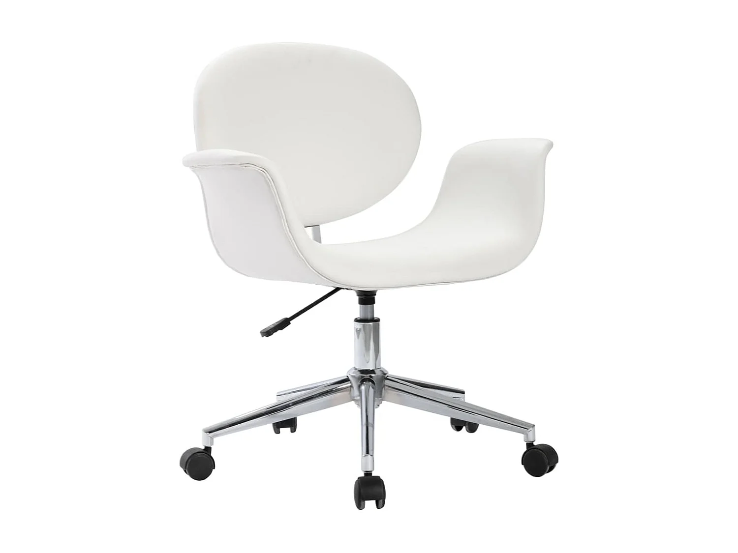 Chaise pivotante de salle à manger Blanc Similicuir REO21230