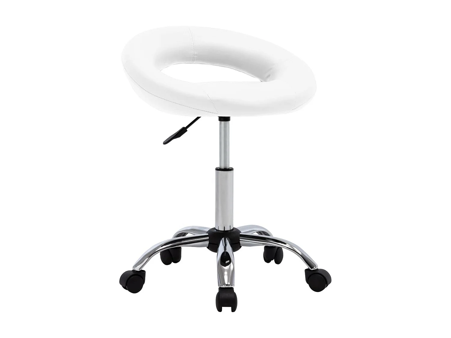 Chaise pivotante de salle à manger Blanc Similicuir REO52431