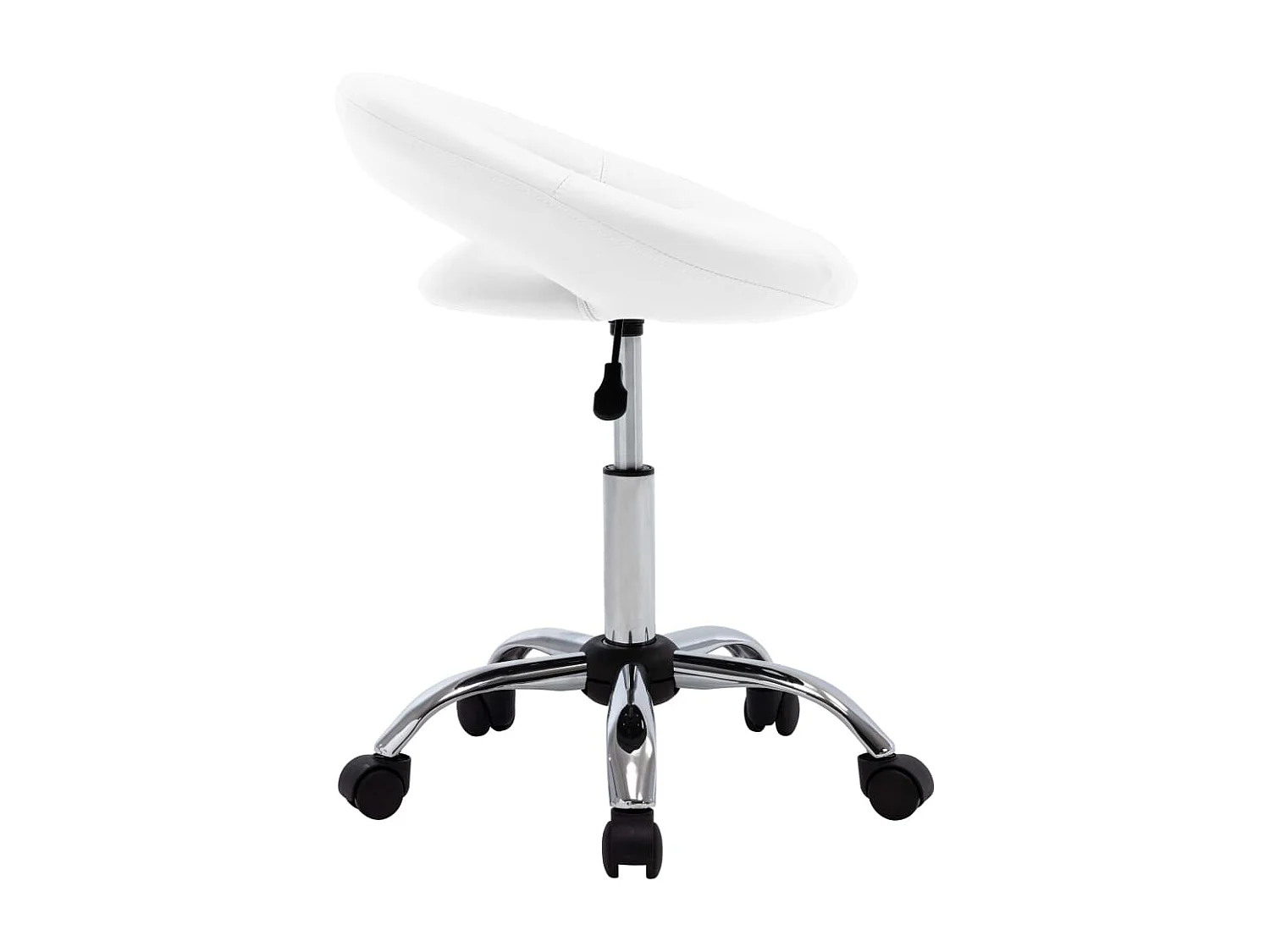 Chaise pivotante de salle à manger Blanc Similicuir REO52431