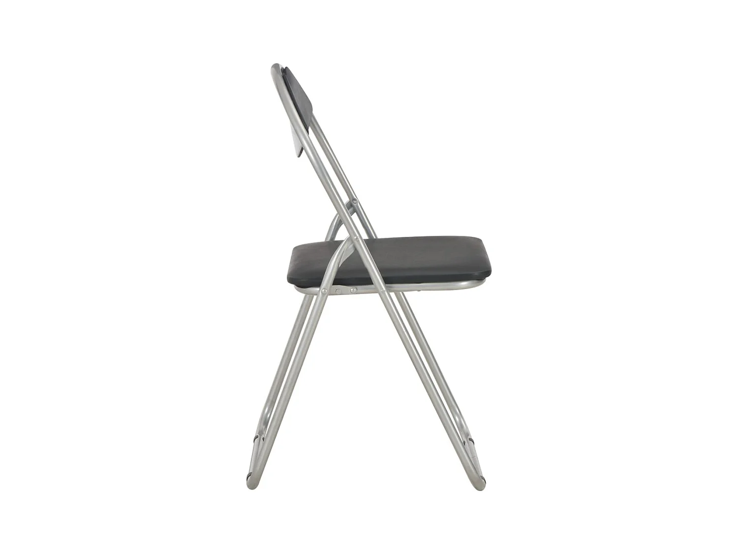 Klappbare 6er-set-Stühle| Esszimmerstühle Schwarz Kunstleder -gkd459444