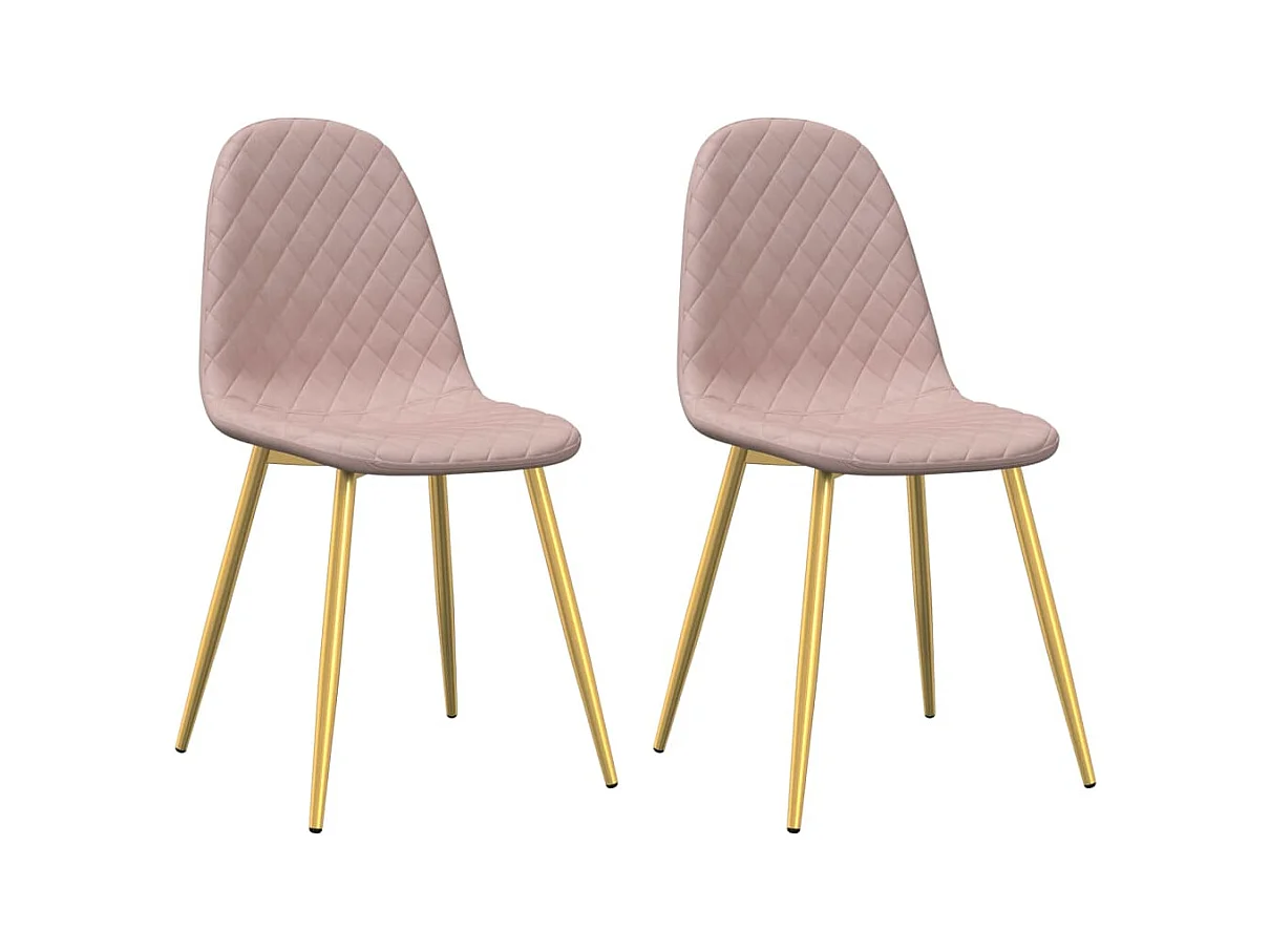 Chaises à manger Lot de 2 Rose Velours REO34328