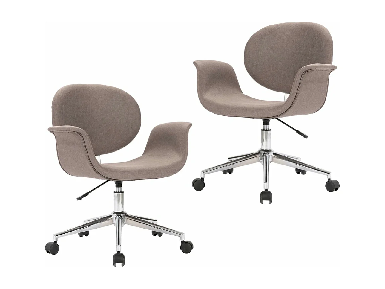Chaises pivotantes à manger Lot de 2 taupe tissu REO80059