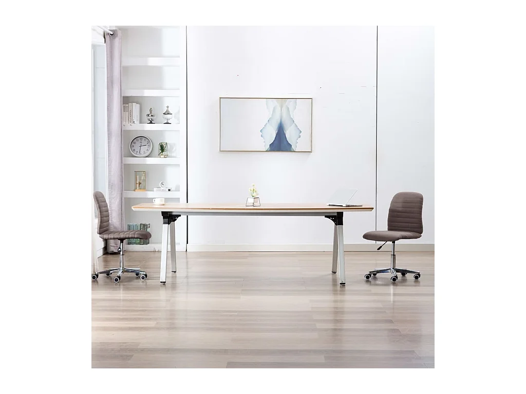 Chaises à manger Lot de 2 taupe tissu REO79079