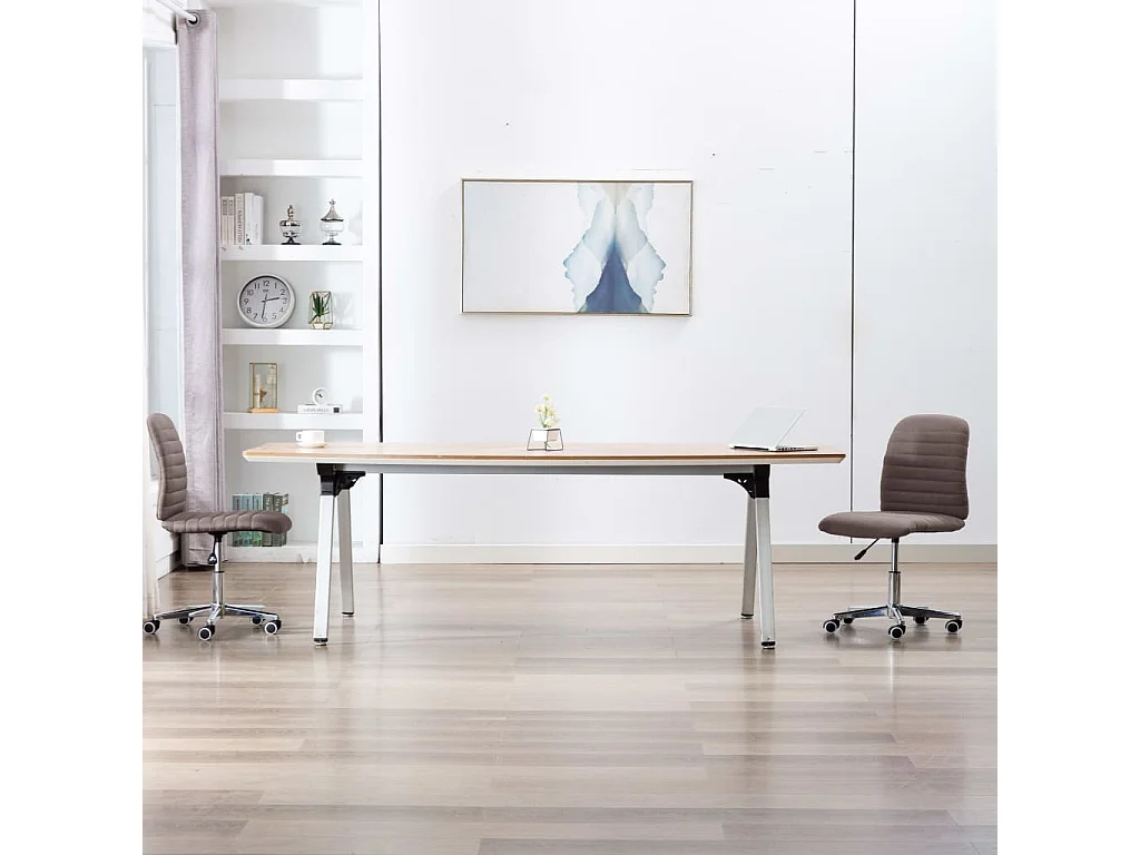 Chaises à manger Lot de 2 taupe tissu REO79079