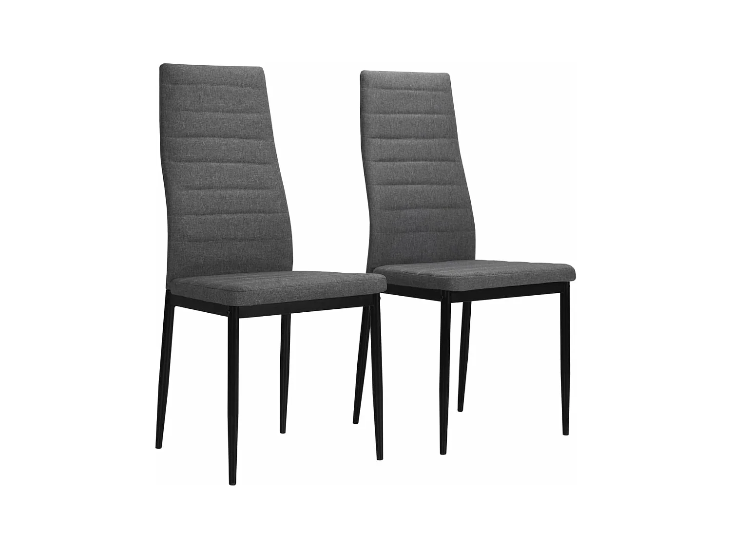 Chaises à manger Lot de 2 gris clair tissu REO12244