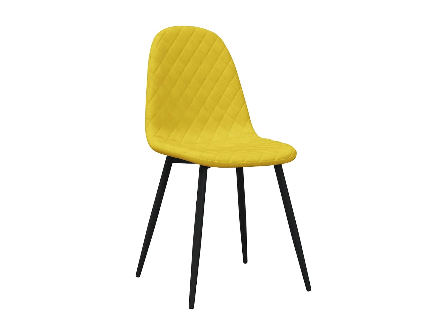 Cadeiras de jantar 4 pcs veludo amarelo mostarda PT974996