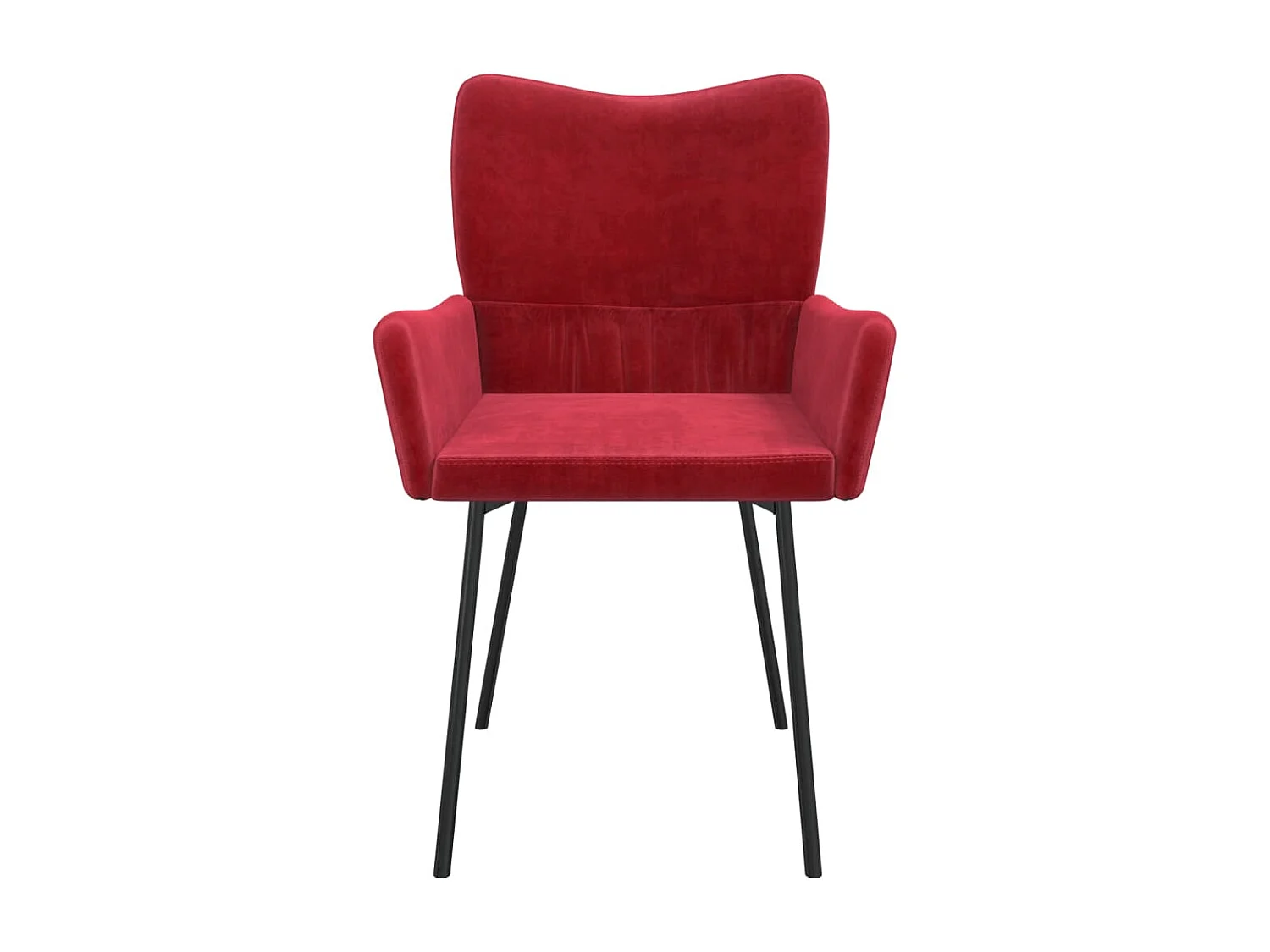 Chaises à manger Lot de 2 Rouge bordeaux Velours REO13760