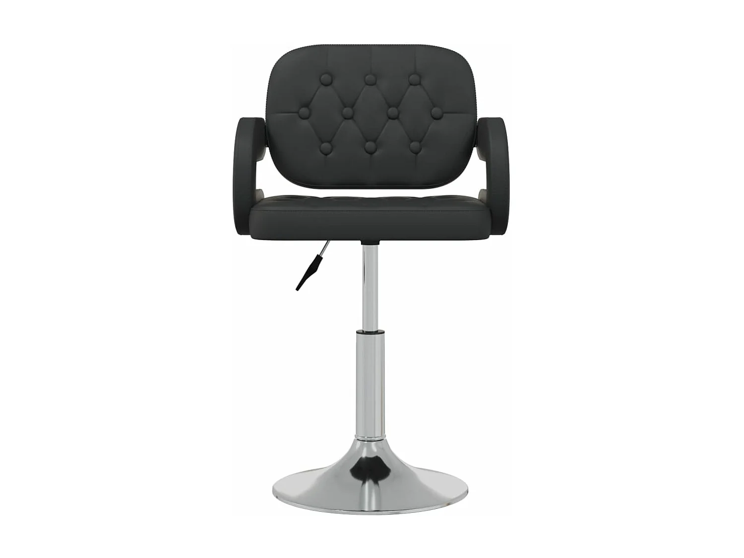 Chaises à manger pivotantes Lot de 2 noir similicuir REO52756