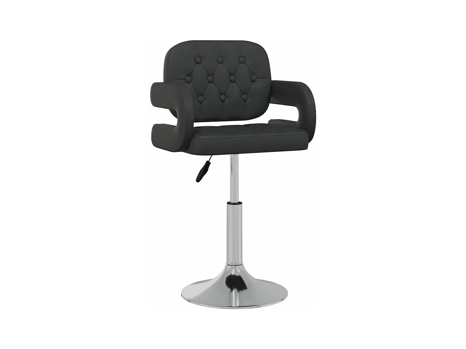 Cadeiras de jantar giratórias 2 pcs couro artificial preto PT166134