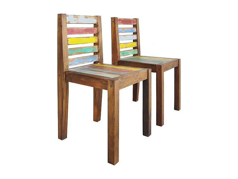 Cadeiras de jantar 2 pcs madeira recuperada maciça PT249671