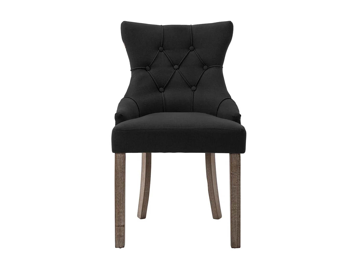 Chaises à manger Lot de 2 noir tissu REO92407