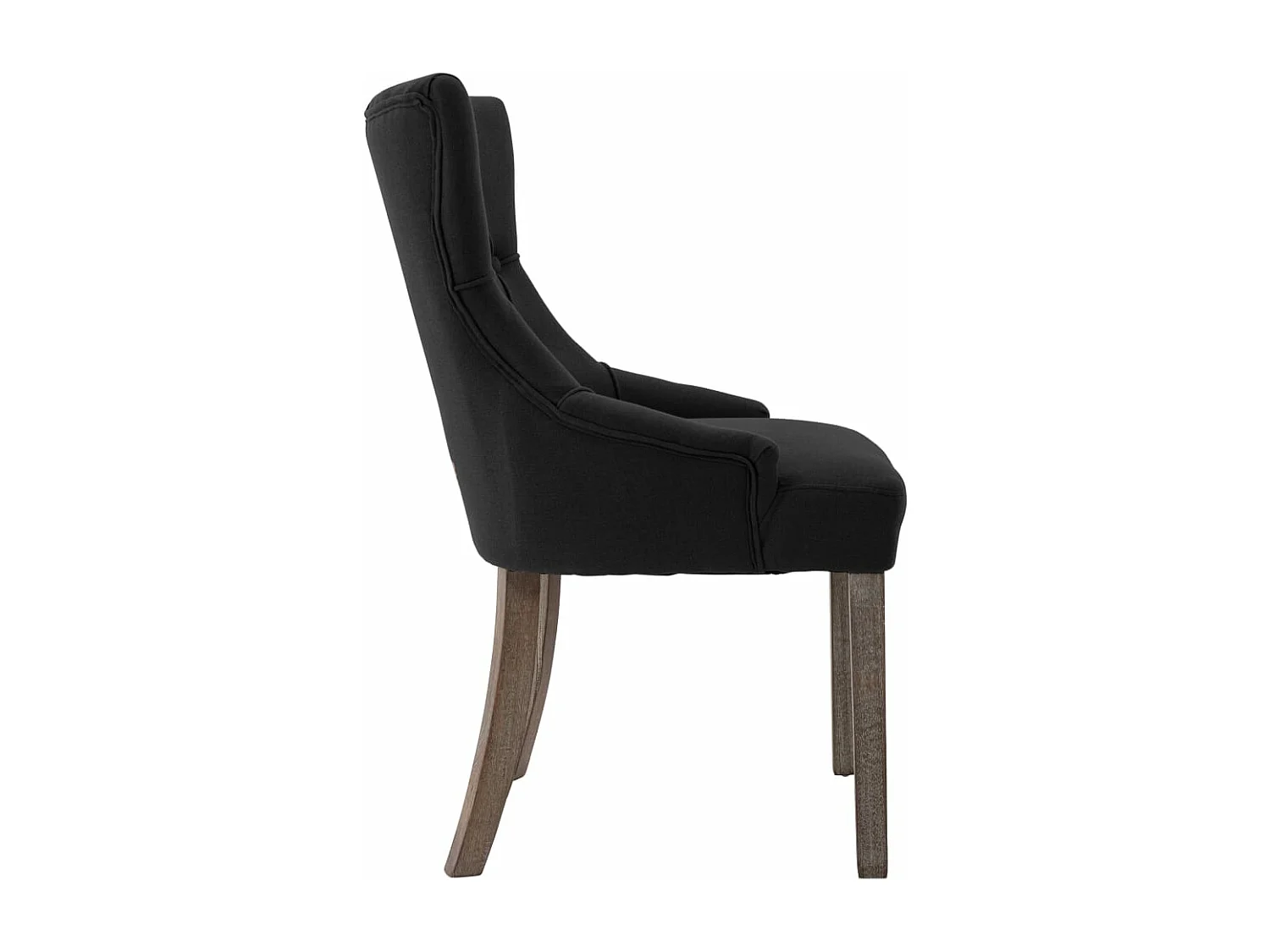 Chaises à manger Lot de 2 noir tissu REO92407
