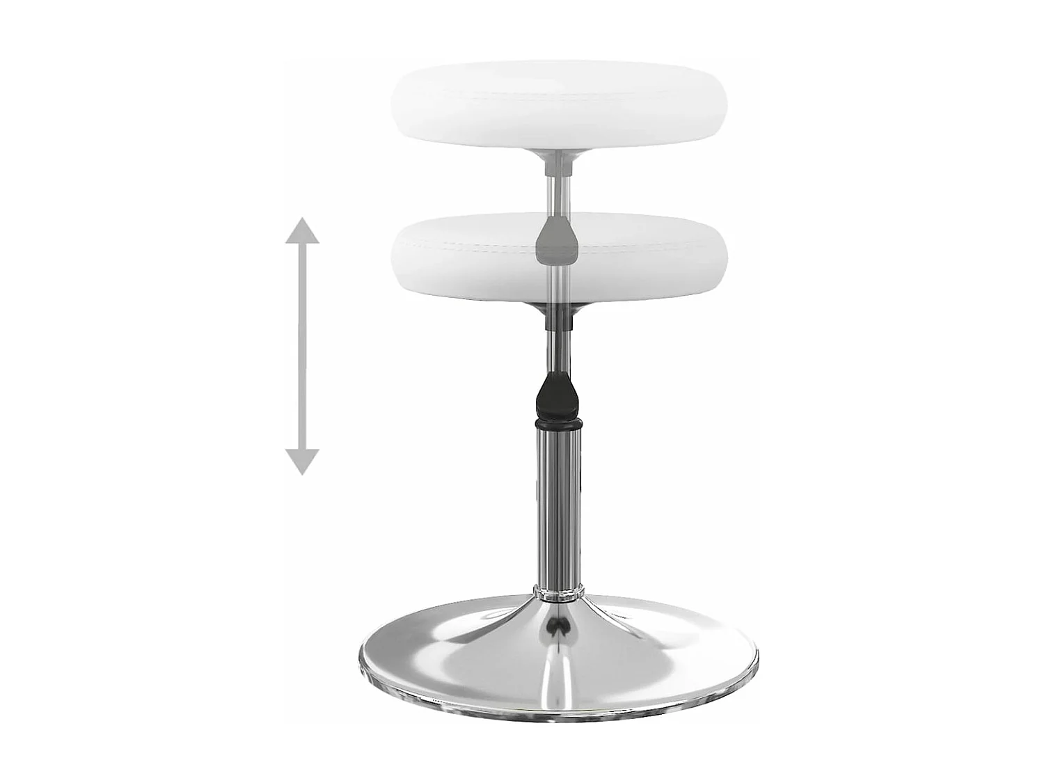 Cadeiras de jantar 6 pcs couro artificial branco PT306766