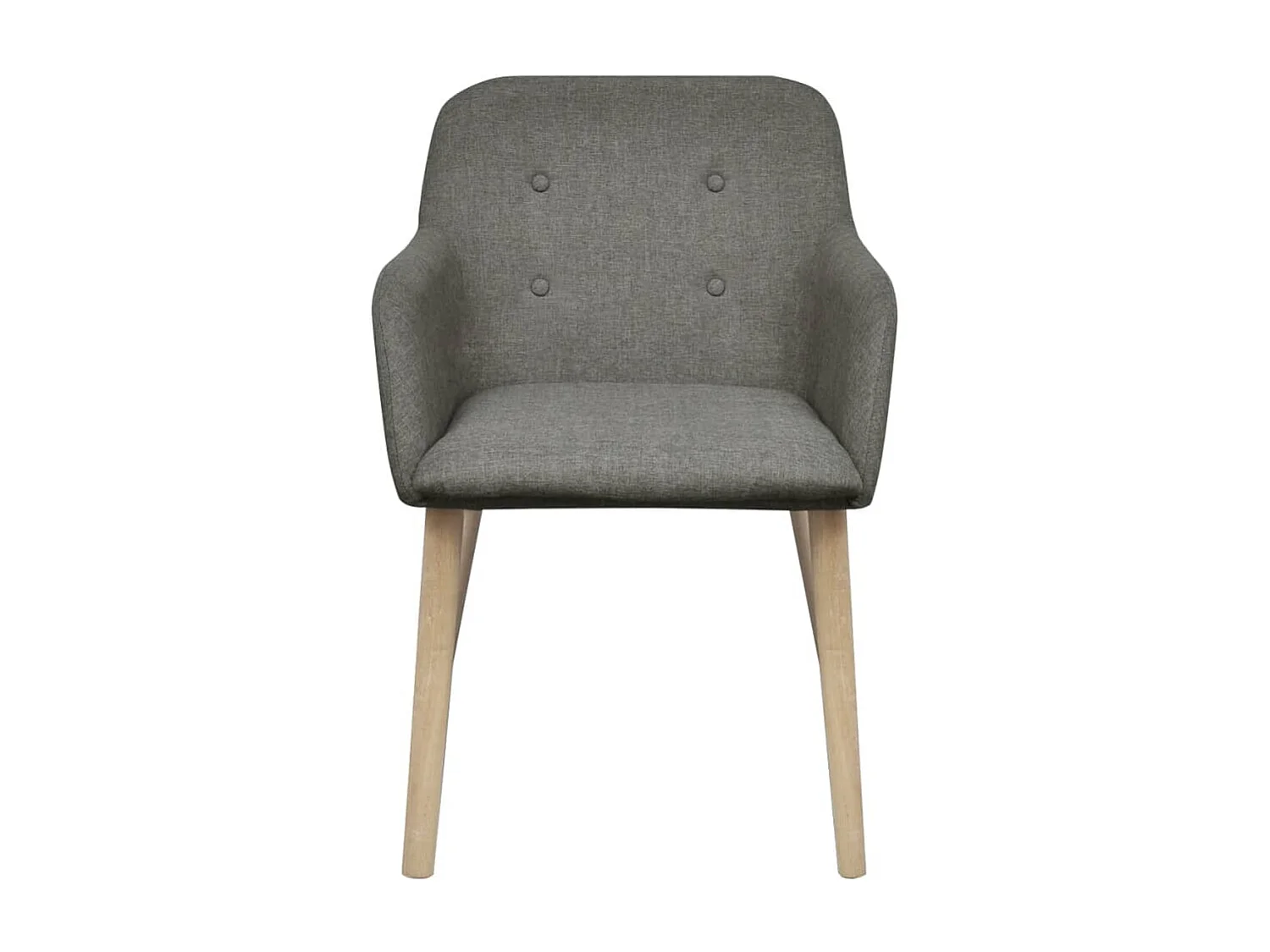 Chaises à manger Lot de 2 gris clair tissu et chêne massif REO92653