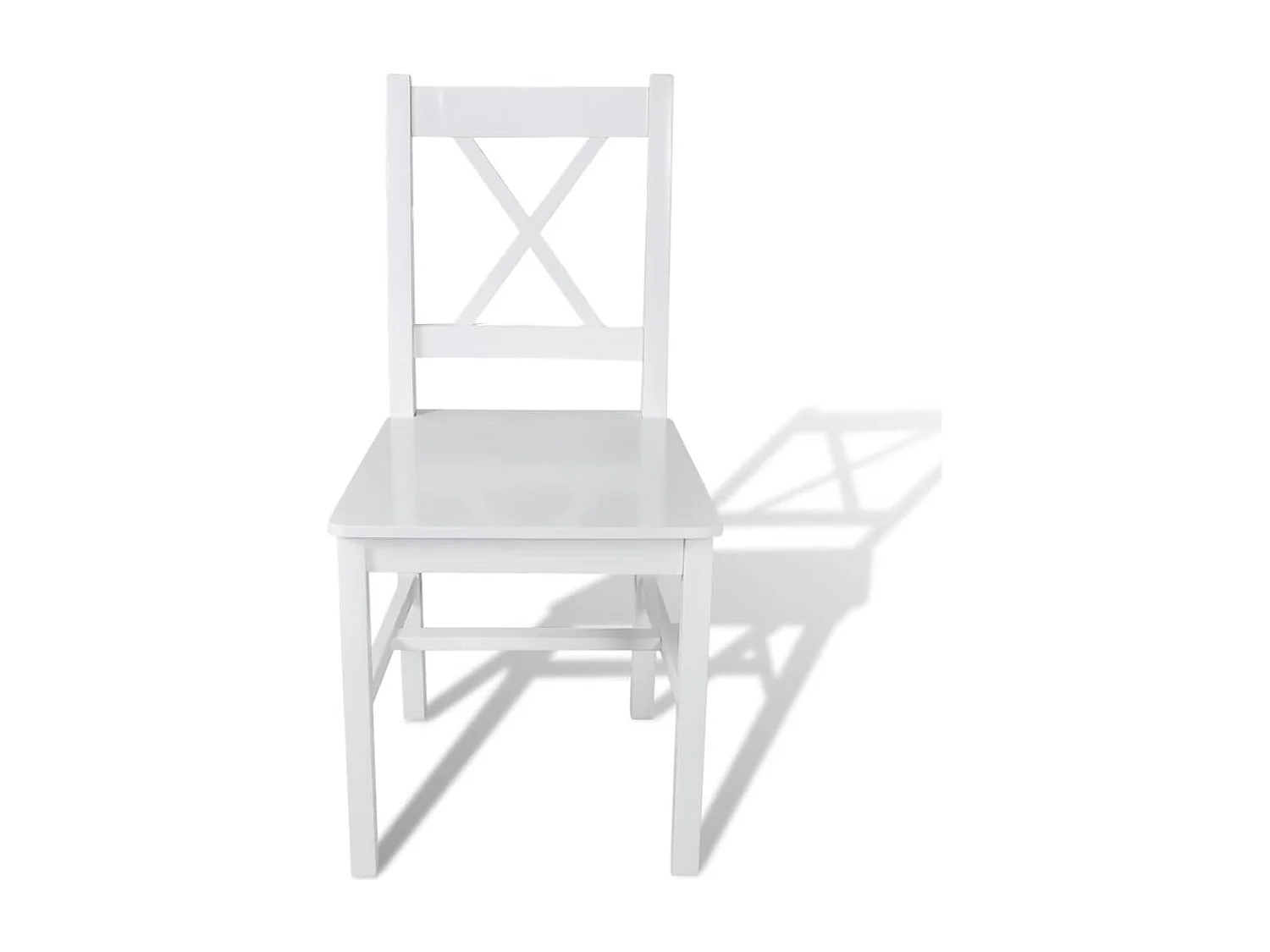 Chaises à manger Lot de 2 blanc bois de pin REO87523