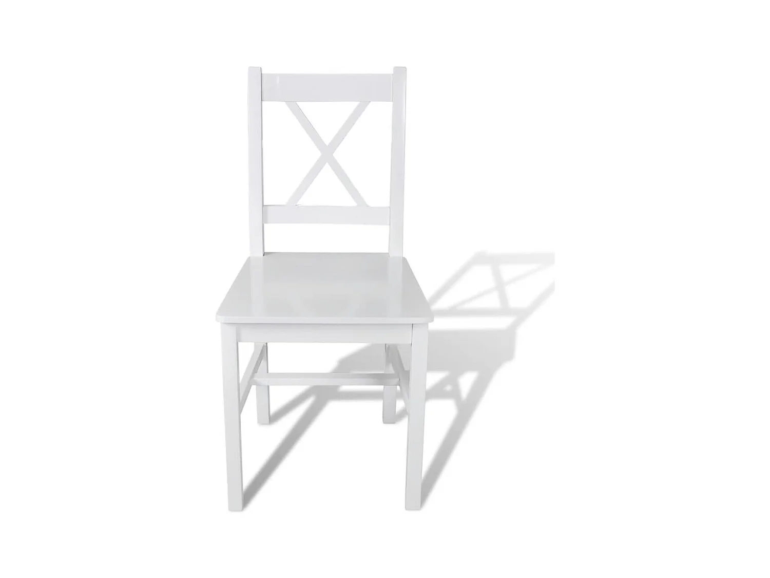 Eetkamerstoelen 2 st grenenhout wit NL441601