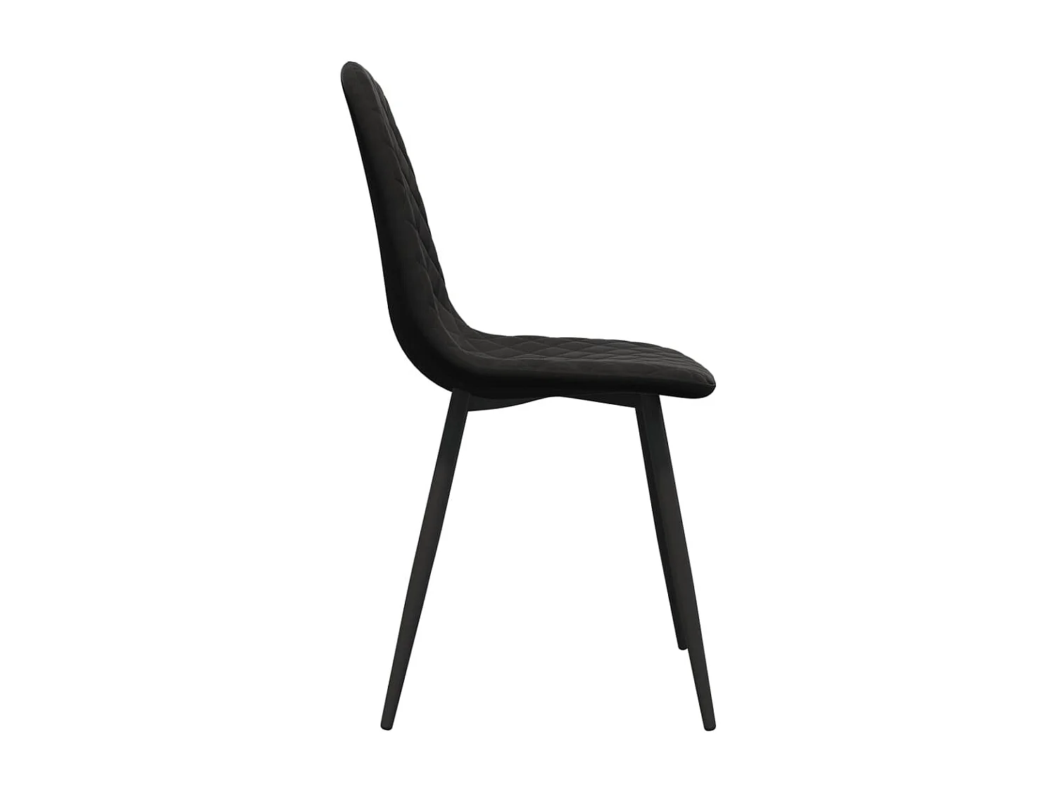 Chaises à manger Lot de 6 noir velours REO88287