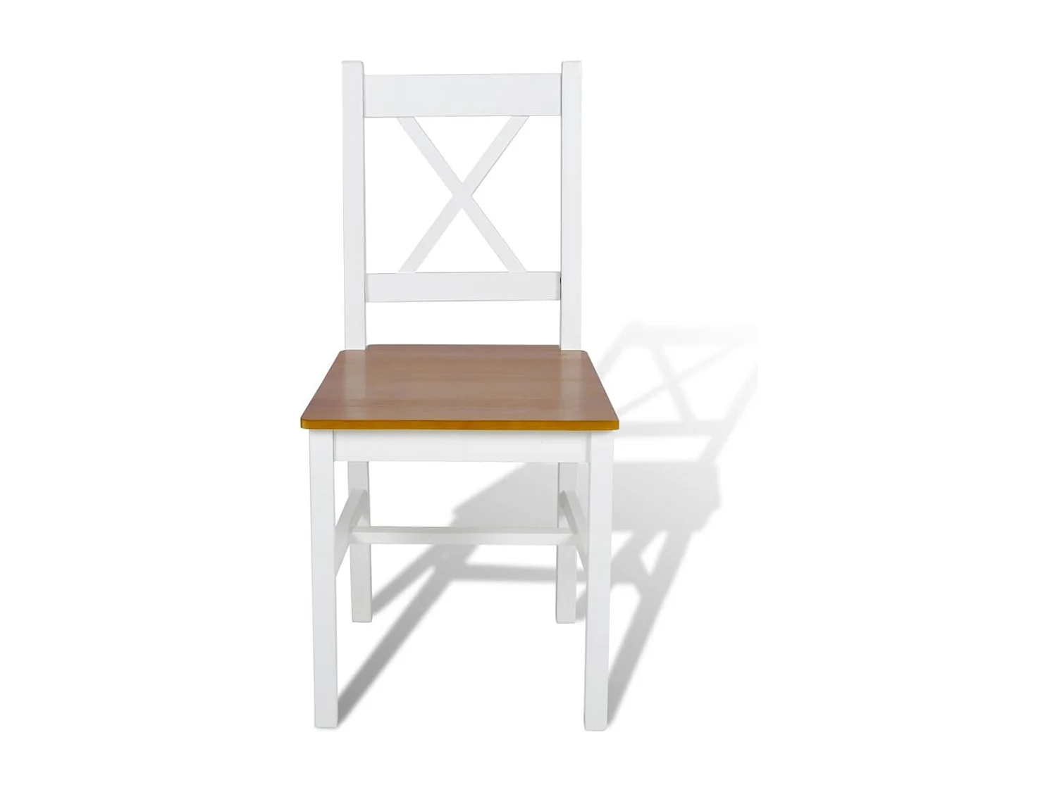 4er-set-Stühle| Esszimmerstühle Weiß Kiefernholz -gkd554063