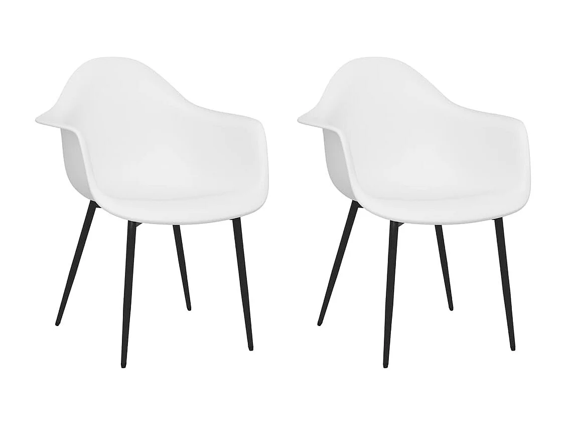 Chaises à manger Lot de 2 blanc PP REO58748