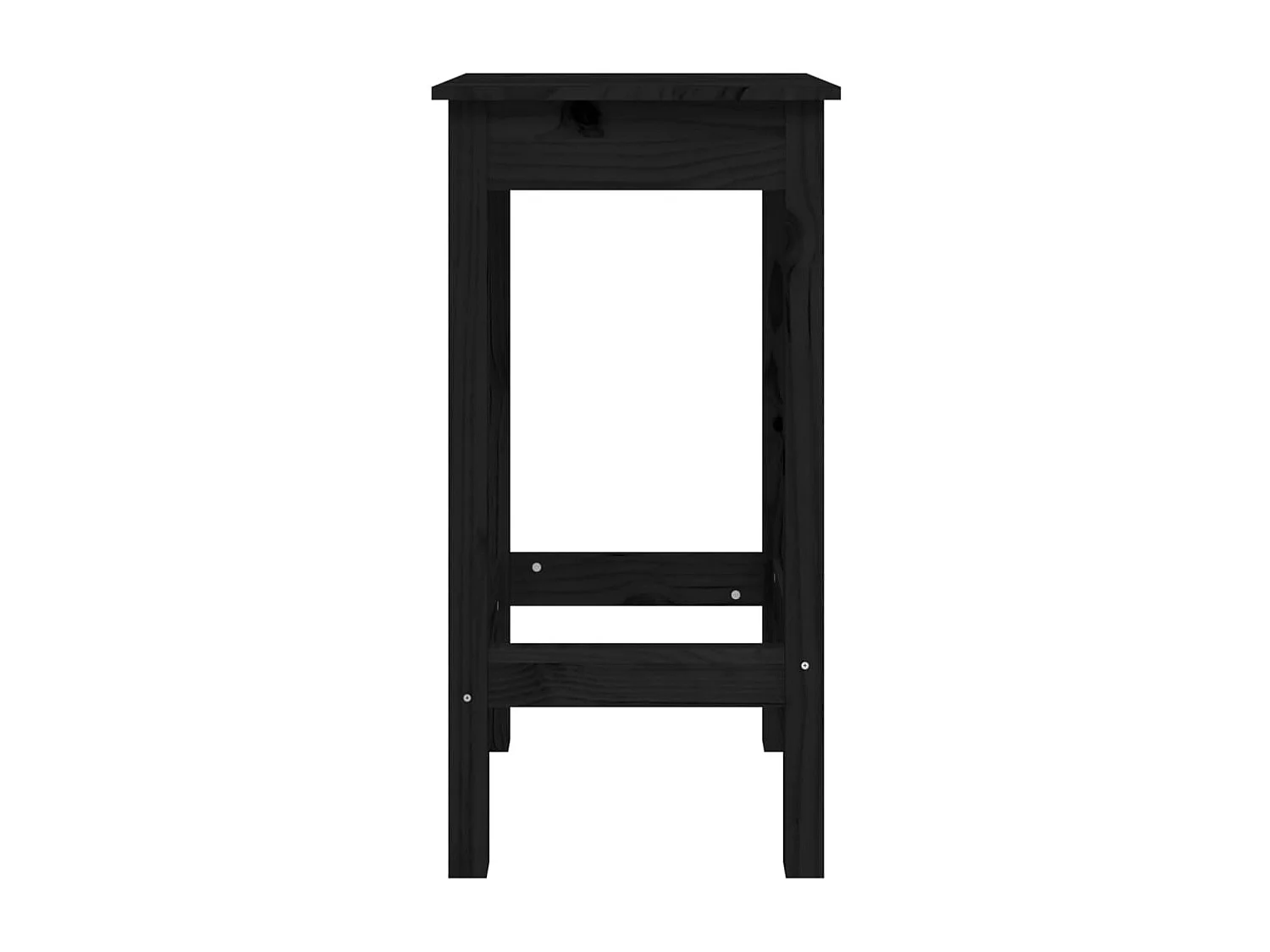 Tabourets de bar lot de 2 noir 40x40x78 cm bois de pin solide REO66734