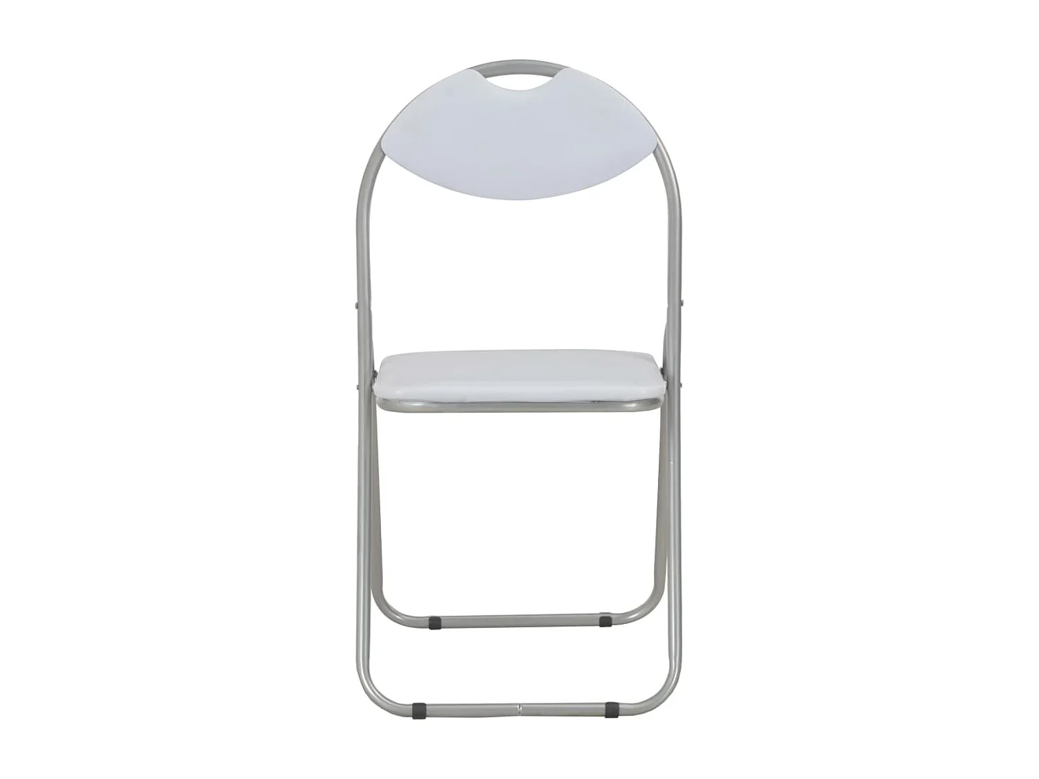 Cadeiras de jantar dobráveis 2 pcs couro artificial branco PT218926