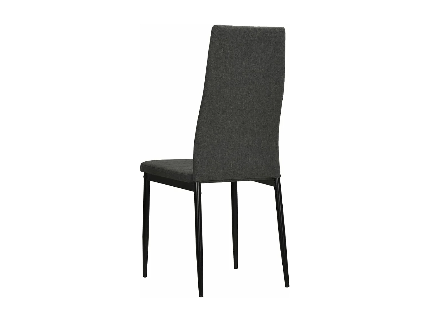Chaises à manger Lot de 4 gris foncé tissu REO32838