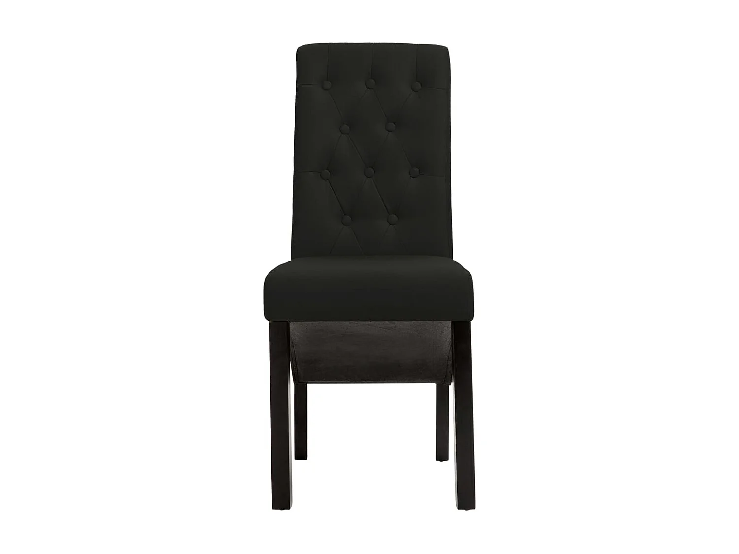 Chaises à manger Lot de 4 noir tissu REO57744
