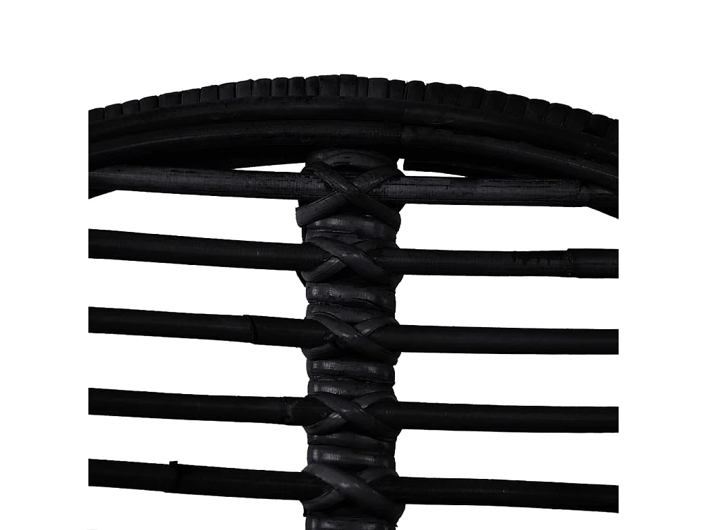 Chaises à manger Lot de 2 noir rotin naturel REO69756