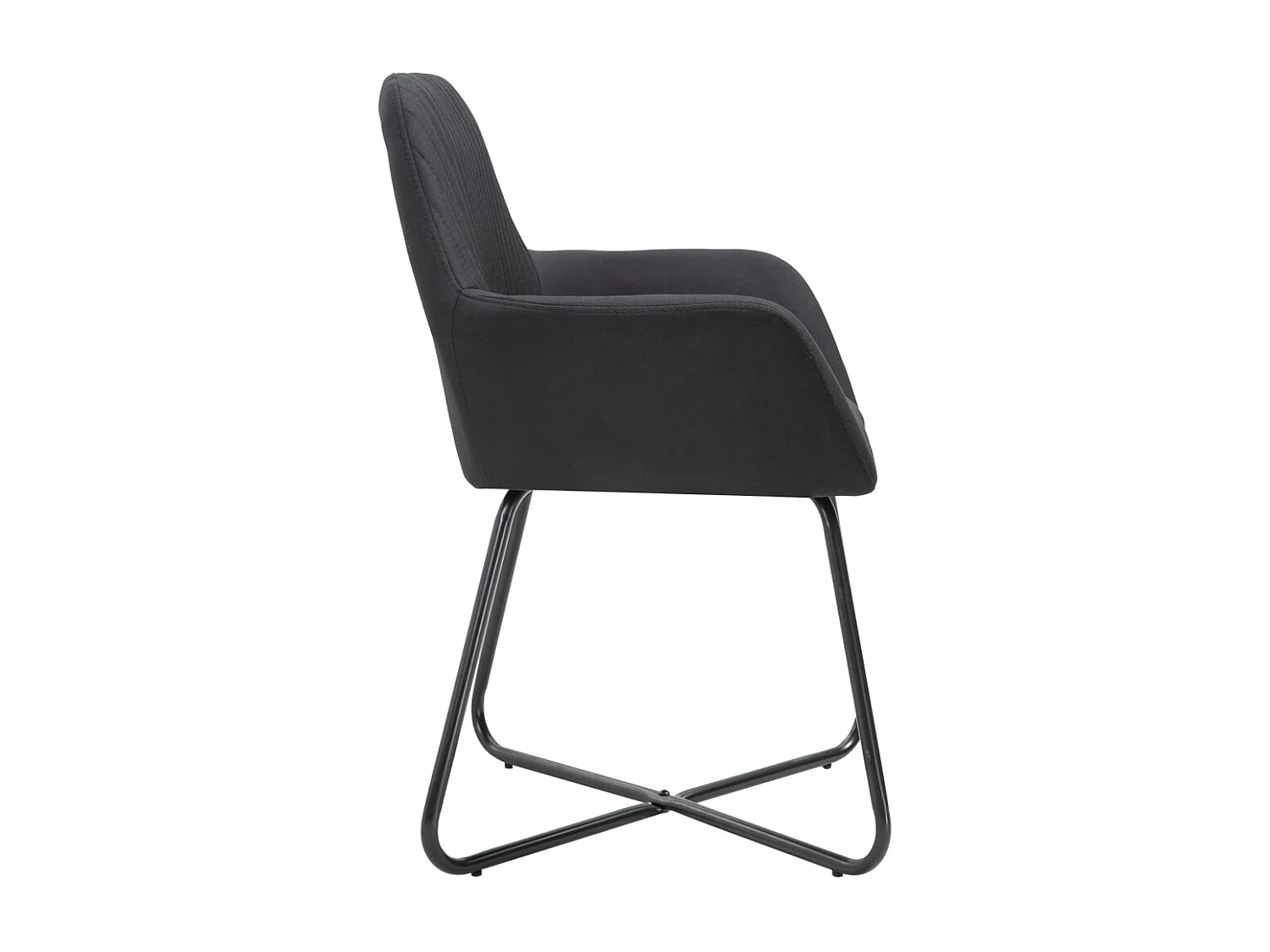 Eetkamerstoelen 2 st stof zwart NL385142
