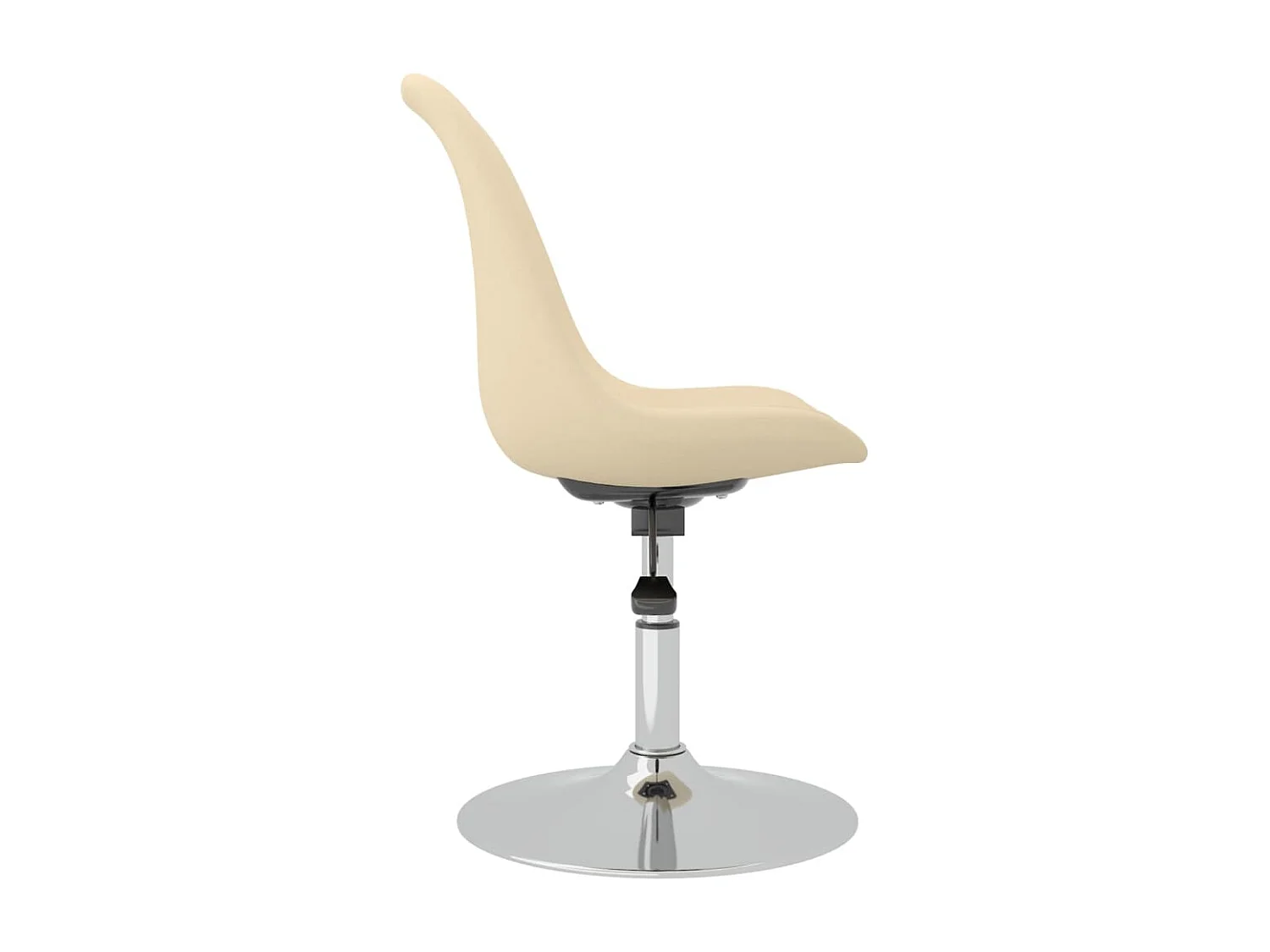 Chaises pivotantes à manger Lot de 4 Crème Tissu REO52327