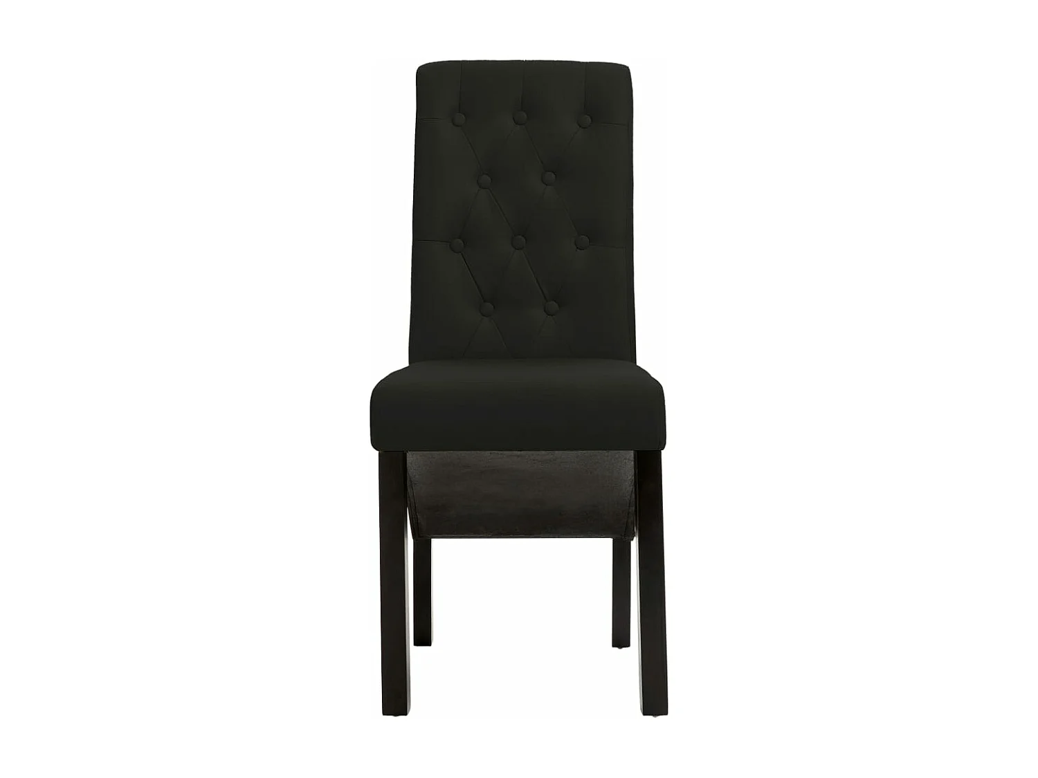 Cadeiras de jantar 2 pcs tecido preto PT288230