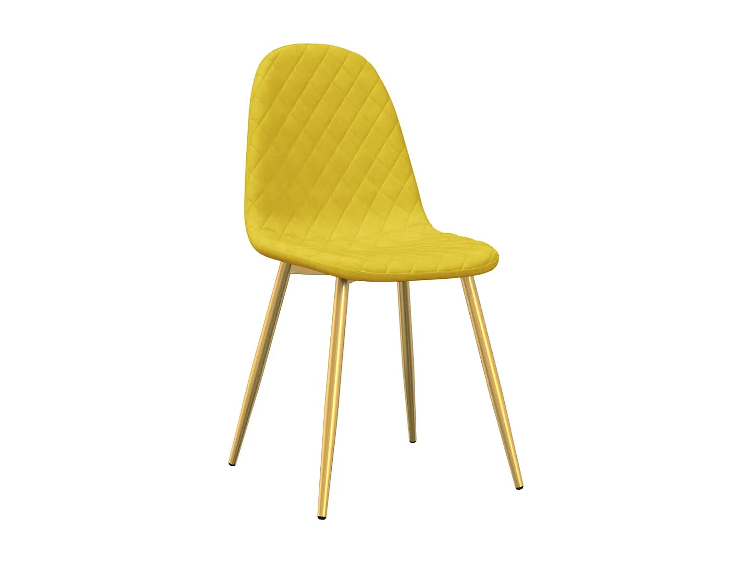 Chaises à manger Lot de 2 Jaune moutarde Velours REO12737