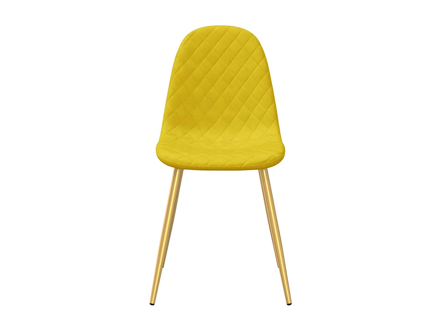 Chaises à manger Lot de 2 Jaune moutarde Velours REO12737